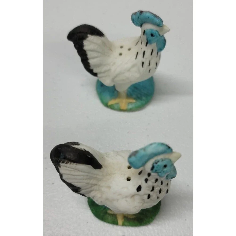 Vintage Porcelain Chicken Salt And Pepper Set Japan Very Old
